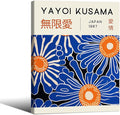 Yayoi Kusama Print Vintage Japanese Wall Art Abstract Yayoi Kusama Poster Minimalist Painting Art Exhibition Suitable for Japanese Bedroom,Living Room Office Decor 11x14in Framed