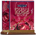 Fresh Rose Incense Sticks and Incense Stick Holder Bundle Insence Insense Satya