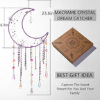 Artilady Butterfly Dream Catchers with Crystals - Large Boho Purple Moon Dream Catcher Wall Decor Home Decorations Girls Kids Baby Bedroom Room Decor Christmas Birthday Teen Girl Boys Gifts