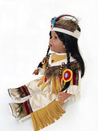 KINNEX COLLECTIONS SINCE 1997 22" Collectible Native American (Indian) Vinyl Doll - VM221079 (Malini)