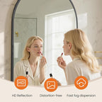Sweetcrispy 24"x36" Arched Black Bathroom Mirrors for Wall, Bathroom Mirrors for Over Sink, Metal Framed with HD Shatter-Proof Glass for Entryway, Living Room, Bedroom, Home Decor