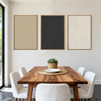 BINCUE Neutral Abstract Wall Art Mid Century Modern Wall Paintings Boho Artwork Geometric Wall Pictures Abstract Black Wall Decor Modern Neutral Art Prints for Living Room Bedroom Bathroom Office 16x24 Inch 3 Piece