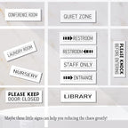 Laundry Room Sign White 9x3 Inch - Indoor Self Adhesive Door Wall Sign Minimalism Design