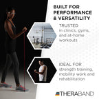 THERABAND Latex Resistance Tubing, Red, Medium Level 2, 100 ft Roll, Professional Grade Resistance Band for Exercise, Upper and Lower Body Workouts, Cut-to-Length, Color-Coded Levels