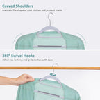 Pack of 30 Coat Hangers, Space-Saving Plastic Clothes Hangers, Non-Slip, 0.2 Inches Slim, 360° Swivel Silver Hook for Shirts, Pants, Suit & Wet/Dry Garments, Light and Dark Gray