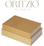 ORITZIO Yellow Faux Books Set of 9 - Hidden Storage Decorative Fake Books for Coffee Table, Home Staging, Interior Design & Fashion Accents & Beach House Accessories