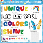 gisgfim Classroom Bulletin Board Decoration Set Wall Door Decor Colorful Crayon Classroom Decorations for Kindergarten Preschool Elementary Middle School(Be Unique Let Your Colors Shine)