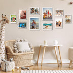 KTKDE A1 Picture Frame Poster Frame23.4 x 33.1 in Set of 3, White Wooden Poster Frame-Horizontal or Vertical Wall Hanging for Home, Exhibition, Caffe for best gifts