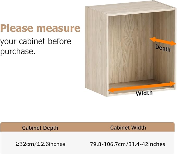 Expandable Closet Shelf Wall-Mounted Metal Storage Rack Adjustable Closet Rod DIY Divider Separator Space Saving for Cabinet Wardrobe Cupboard Kitchen Pantry Cupboard, 31.4-42 Inches