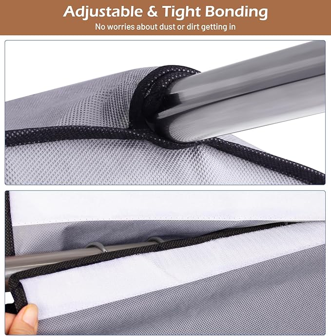 MISSLO 43" Hanging Garment Bags for Hanging Clothes Fully Enclosed Coat Bags for Closet Storage Clothes Cover with Large Clear Window and 3 Zippers (Rack not included), 2 Packs