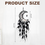PATIKIL Crystal Life of Tree Dream Catchers, 28 Inch Feather Handmade Moon Dream Catchers with Gemstone Agate Stone Wall Hangings Decor for Home Wedding Bedroom Living Room, Black White