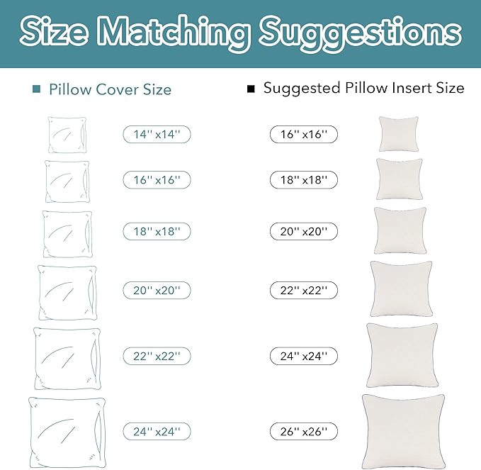Oubonun 18x18 Pillow Inserts Set of 2 - Square Decorative Throw Pillows for Couch Bed Sofa Living Room Down Alternative Polyester Filling 18 Inch Insert(Beige)