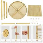 Scarf Hanger Organizer Stand Metal Scarf Display for Multiple Scarves Spiral Hijab Hanger Gold Tie Rack with 30 Bars Heavy Duty Pant Hanger Space Saving Commercial Holder for Tie, Belt, Chothes