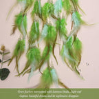 Pretty Jolly Green Tree of Life Dream Catcher Wall Decor with Luminous Beads Handmade Crystal Stones Dreamcatchers Wall Hanging with Small Butterfly Pendant for Bedroom Wedding Party Wish Gift
