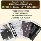 PROBENEX Marble Large | 4 PCS Faux Decorative Books for Home Decor | Not Real Books (Cardboard Boxes) | Coffee Table, Bookshelf & Shelf Styling Display Props for Living Room, Office