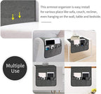 Sofa Armrest Organizer, Remote Control Holder for Recliner Couch, Arm Chair Caddy with 6 Pockets for Magazine, Tablet, Phone, iPad