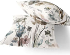 Flower Throw Pillow Covers 16x16 Set of 2, Flowers Pillow Cushion Cases,Decorative Square Pillowcases for Sofa Couch Bedroom Living Room Car