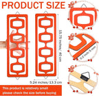 CroBlissful 2 Pcs Mid Century Modern Wall Art Wood Mid Century Elegance Decor Accents Abstract Wall Sculpture Geometric Panels for Interior Panel Art for Home Living Room(Orange)
