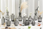 Mini Bud Vases As Wedding Centerpieces for Tables,Clear Bud Vases for Flowers,Small Flower Vases Suitable for Birthday Party,Anniversary,Wedding Reception,Baby Shower (Black, 12PCS)