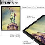 100% Solid Wood 14x18 Picture Frame Set of 2, Black Frame for 14 x 18 Inch Picture Poster Photo, Light Weight 14 by 18 HQ Matte Black Frame for Wall - 2 Pack/Black/14 x18