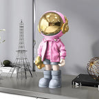 EZ4ENCE Astronaut Statues Spaceman Sculpture Modern Arts Gifts Pink Figurine Ornament Room Decor for Men,Home and Crafts Desktop Accessories Tabletop Decoration, Living Room, Office, Bookshelf…