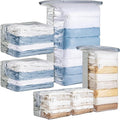 6 Pack Vacuum Storage Bags, Cube Combo (3 Jumbo+3 Medium), Vacuum Seal Bags for Clothing, Bedding, Blanket, Space Saving Closet Organization