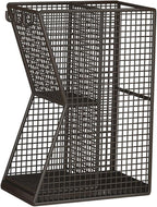 Umbrella Stand Rack Umbrella Holder Bin Large Capacity with Drip Tray Metal Storage Container Umbrella Stand Holder for Hotel, Black