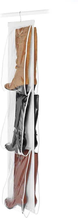Whitmor Hanging Boot File - Hanging Storage for Men's and Woman's Boots - 3 Pair