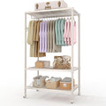 Heavy Duty Rolling Clothes Rack,Load 693LBS Clothing Racks for Hanging Clothes,Free Standing Closet Organizers and Storage Garment Racks with Wheels,Rods,Gray 70"H x 45"W x 18"D