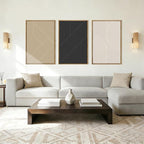 BINCUE Neutral Abstract Wall Art Mid Century Modern Wall Paintings Boho Artwork Geometric Wall Pictures Abstract Black Wall Decor Modern Neutral Art Prints for Living Room Bedroom Bathroom Office 16x24 Inch 3 Piece