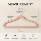 Utopia Home Velvet Hangers 50 Pack – Luxury Non-Slip Slim Pant & Coat Hangers, Strong Space-Saving Clothes Hangers with Pants Bar and 360° Swivel Hook – Pink