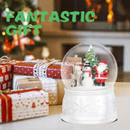 Vipush Christmas Snow Globe - Snowman Santa Style Musical Snow Globe with Color Changing Led Lights, Christmas Decorations with Music Box Gifts for Girls Kids, Decorations for Christmas & Birthday