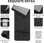 Non-slip Couch Organizer Armchair Caddy, Oxford TV Remote Control Holder Bedside Caddy with 5 Pockets for Key Glasses Phone Magazine Holders.