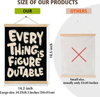 Everything is Figure outable Inspirational Wall Art Decor,Positive Motivational Poster,Affirmations Wall Hanging Poster for Office, Living Room, Bedroom ,Motivational Gift for Birthday,Graduation New job 14x18.5inch(Black)