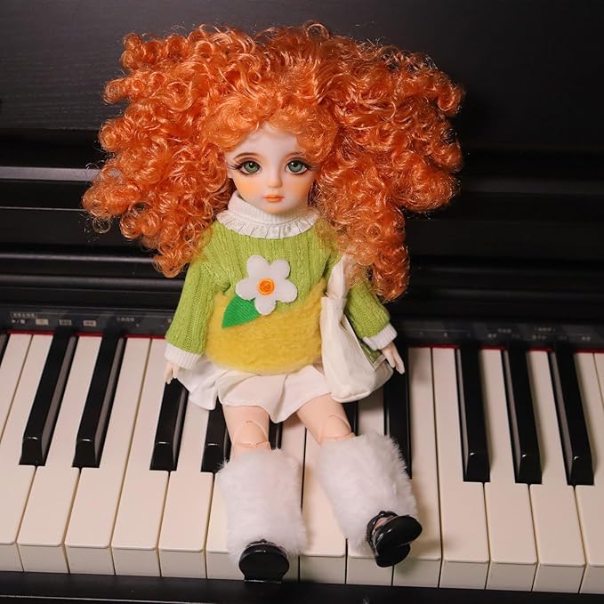 Original 1/6 Scale Anime Doll with Hand-Painted Face, Unique Cute Collectible Ball-Jointed Doll with Removable Outfit, 30cm Art Figure for Christmas & Birthday Gifts (Poppy)