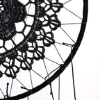 Dream Catcher, Wall Mounted Dream Catcher Feathered Dream Catcher Handmade Dream Catcher Black Boho Bedroom Dream Catcher