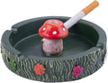 Cute Ash tray Cool Ashtrays for Cigarettes, Fantastical Mushroom Ashtray Resin Ashtray Decor for Home Office, Ornament Gifts (Green Mushroom)