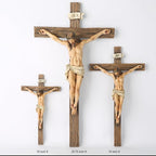 BC Catholic Crucifix Wall Cross, 10"H Jesus Christ Cross for Wall, Catholic Gift, Religious Wall art, Renaissance Sculpture Handmade by Buildclassic