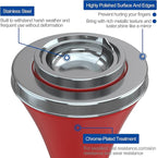 RELIANCER Floor Standing Ashtray w/Detachable Cigar Container,Stainless Steel Cigarette Ash Tray,Outdoor Self-Cleaning Ash Holder w/Weighted Base,Cigarettes Butt Receptacle Disposal for Home Patio