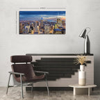 New York City Wall Art NYC Skyline Pictures Wall Decor for Office Living Room Manhattan Skyline Poster Modern Skyscraper Canvas Prints New York City Building Scenic Cityscape Artwork Decoration 20x40"