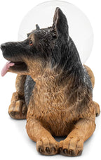 Elanze Designs German Shepherd Mother and Baby Miniature 45MM Sturdy Polyresin Magical Whimsical Tabletop Dresser Nightstand Glitter Water Snow Globe Figurine Decoration