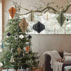 EASY JOY Christmas Party Decorations - 8 PCS Hanging Honeycomb Paper Ornaments Vintage Christmas Tree Decorations Paper Honeycomb Decor for Xmas, New Years Party, Ceilings, Home Decor