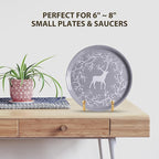 DIDUDIDU Plate Holder Easel Display Stand - Metal Plate Stands for Display - Tabletop Picture Stand - Gold Iron Easels for Display Pictures | Photo Frames | Book | Decorative Plates | Plaque