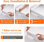 Lifewit 12 Pack 4" High Drawer Dividers 34-56cm/13.5-22" Adjustable Drawer Organizer for Clothes/Utensils, Expandable Drawer Separator in Dresser/Kitchen/Bedroom/Office Organization & Storage White