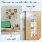Acrylic Brochure Pamphlet Holder, 8 Magazine Holders and 8 Pamphlet Holders, Clear Brochure Display Holder Wall Mount, Trifold Flyer Rack, Literature Storage Rack for Home, Offices, Waiting Room