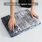 Ciicool Modern Abstract Deep Blue Gray Rug for Living Room, 4'x6' Machine Washable Area Rug Non-Slip Rug, Low-Pile Contemporary Indoor Dining Floor Carpet for Bedroom Office Under Table Home Decor