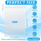 Feifeiya 80 Pcs Magazine Protectors for Collectors Clear Plastic Magazine Sleeves 9.25 X 11.42 Inch Comic Book Size Cellophane Bags Resealable Protective Storage Display for Guides Documents Photos