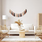 Boho Tassel Garland Western Decor Terracotta Tassel Wood Bead for Birthday, Party Home Nursery Decorations