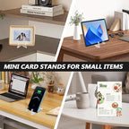 Bonsicoky 20 Pack Mini Clear Acrylic Easel Display Stands - Durable Display Holders for Coins, Card, Medals, and Collectibles - 2.7 Inch Tall