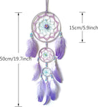 Purple Dream Catcher Feather Dream Catchers Wall Decor Handmade Dreamcatcher Wall Hanging Ornament for Bedroom Living Room Home Decor